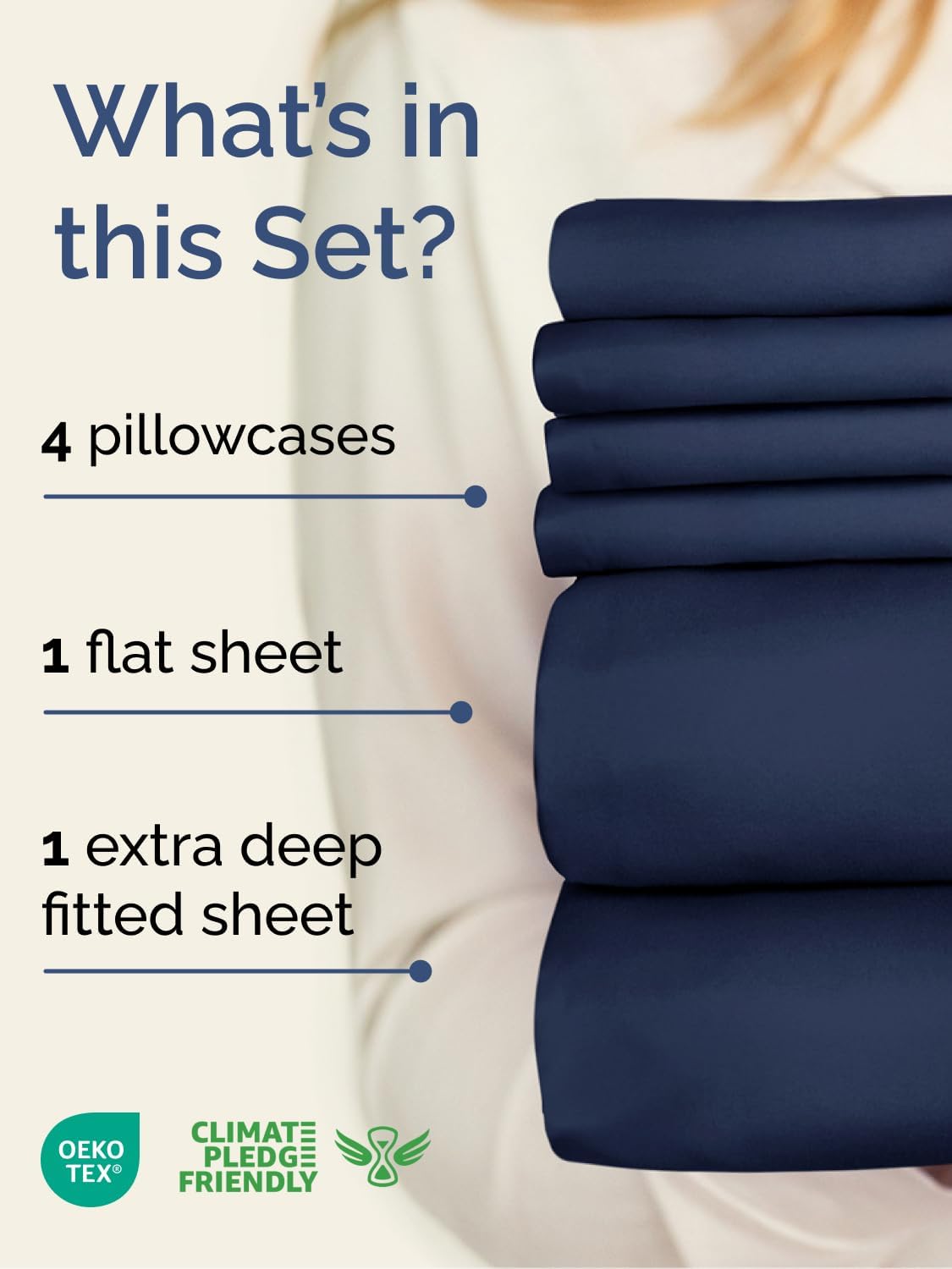 cgk extra deep queen sheet set - 6pc shown in use