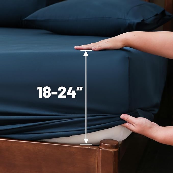 Extra Deep Pocket Queen Sheets 18-24 Inch 100% Egyptian Cotton 1000 Thread - Image 5