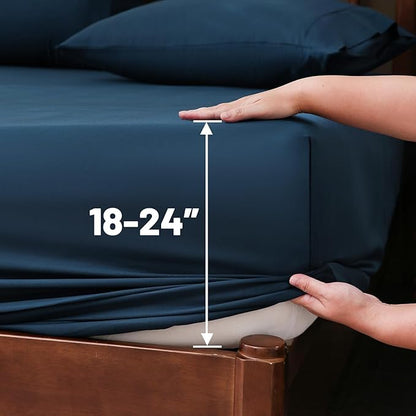 Extra Deep Pocket Queen Sheets 18-24 Inch 100% Egyptian Cotton 1000 Thread - Image 5