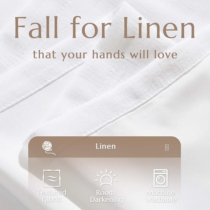 jinchan White Linen Blend Curtains - Image 8