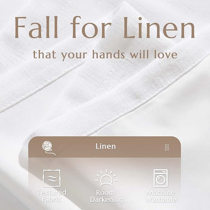 jinchan White Linen Blend Curtains - Image 8
