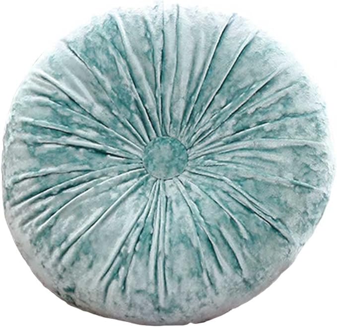 S_SSOY Round Throw Pillow for Couch Pumpkin Velvet Decorative Small Floor by S_SSOY