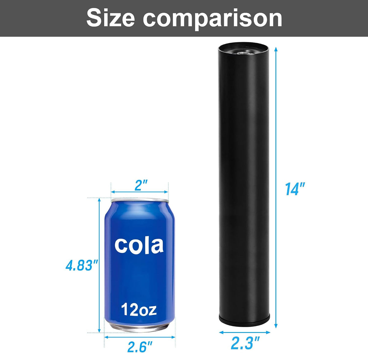 14 inch metal bed legs replacement for adjustable, side view