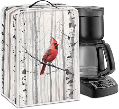 Christmas Cardinal Coffee Maker Cover by Unknown