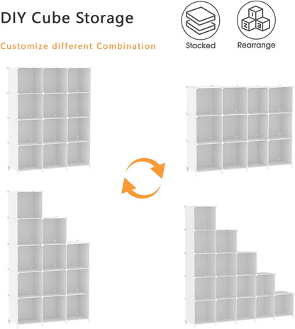 awtatos 12 cube storage organizer, closet organizer storage showing dimensions