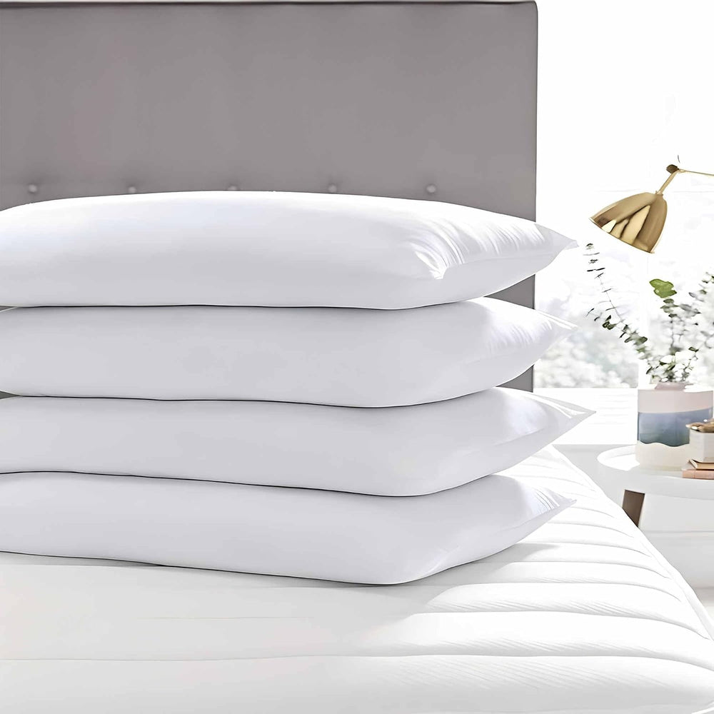 Acteb Ultra Thin Flat Soft Bed Pillows Standard Size Set of 2 Pack for Sleepi...