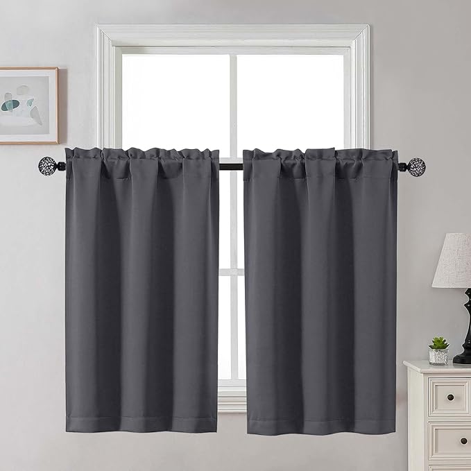 Gwine Charcoal Grey Blackout Curtains by Gwine