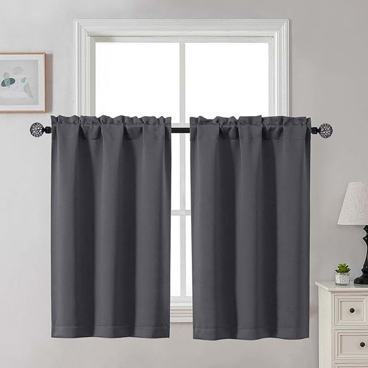 Gwine Charcoal Grey Blackout Curtains by Gwine