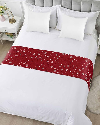 Christmas Tree Snowflakes Snowman Bed Runners - Image 3