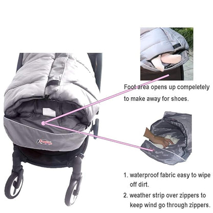 funlife Anti-Kick Winter Water Proof Cozy Warmer Baby Footmuff Fits - Image 3