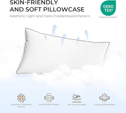 Sweetnight Standard Pillows Set of 2, Hotel Bed Pillows Fluffy Gusseted - Image 6