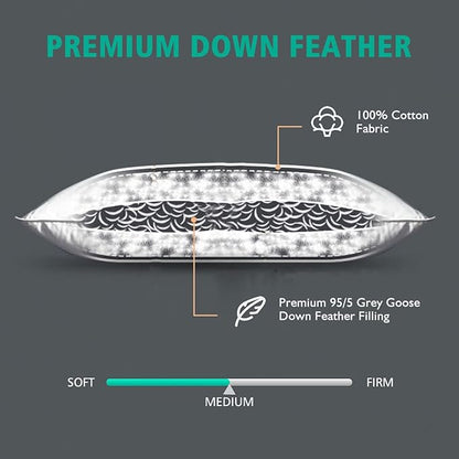 APSMILE Organic 12x20 Feather Down Throw Pillow Inserts Set of 2, 100% Cotton - Image 6