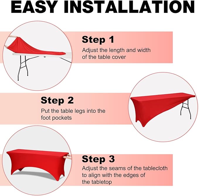 Trlyc 2 Pack 4FT Spandex Table Cloth - Image 5