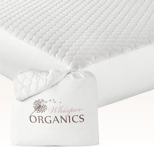 100% Cotton Organic Mattress Pad by WhisperOrganics
