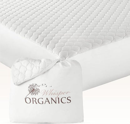 100% Cotton Organic Mattress Pad by WhisperOrganics