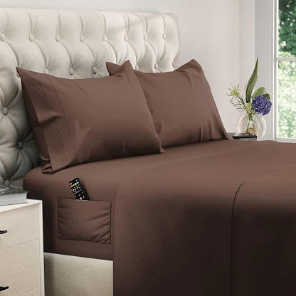 DREAMCARE King Size Sheets Set – 4 pcs Cooling Sheets – up to 21” Deep Pocket by DREAMCARE