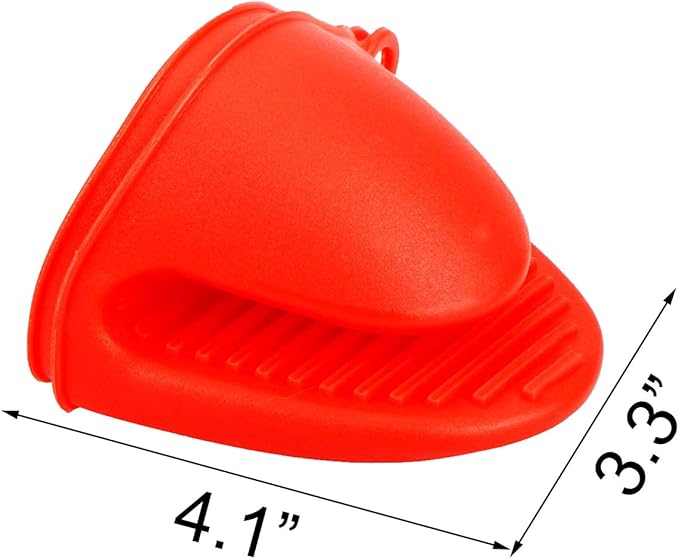 2 Pairs Mini Oven Gloves Silicone Heat Resistant Cooking Pinch Mitts Potholder - Image 7