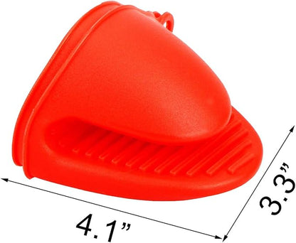 2 Pairs Mini Oven Gloves Silicone Heat Resistant Cooking Pinch Mitts Potholder - Image 7