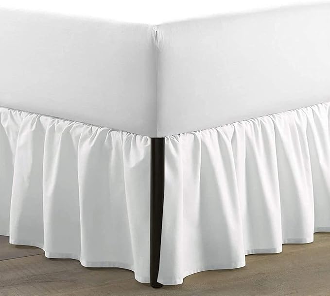 SKY BEDDINGS - Queen Size Ruffled Bed Skirt - 18 Inch Drop Dust Ruffle Bed by SKYBEDDINGS