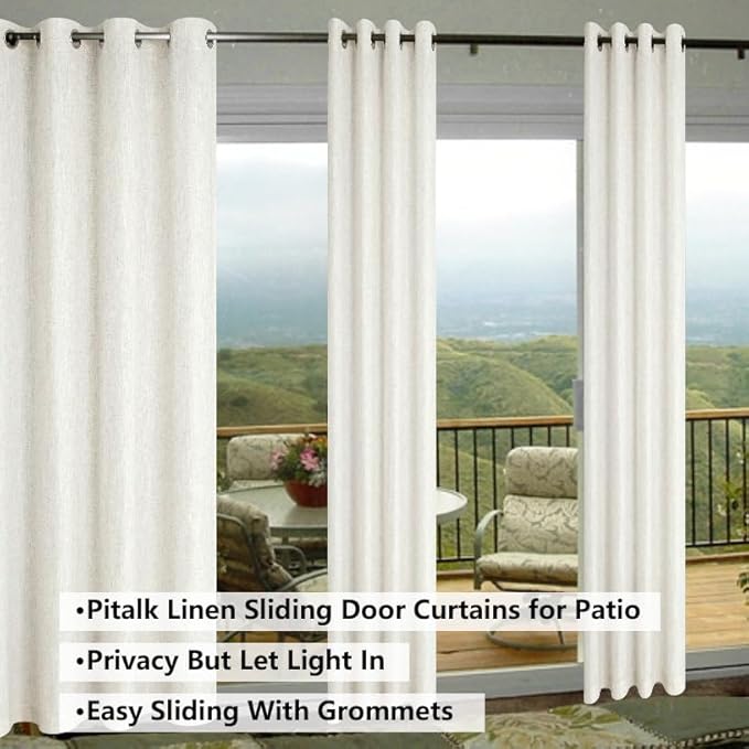 Natural Linen Curtains 96 Inches Long - Image 5