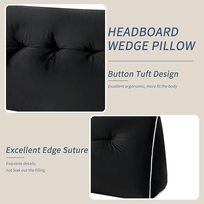 Headboard Wedge Pillows Full, Ergonomic Bed Triangular Headboard Pillow - Image 5