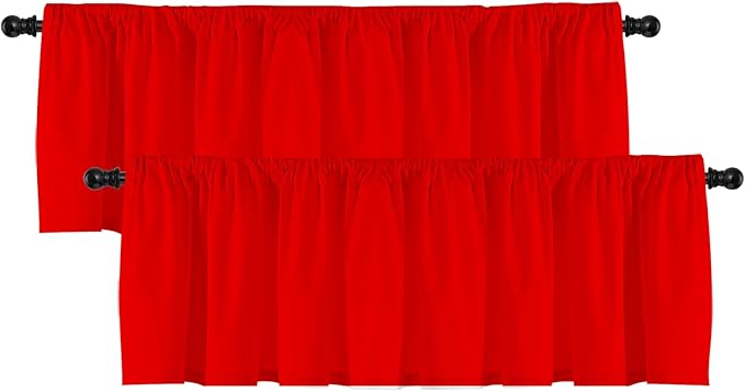 2 Panels Christmas Green Curtain Valances by Deztibos