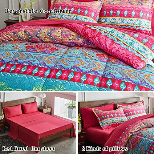flysheep boho bed in a bag 6 pieces, side view