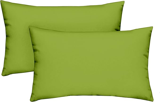 RSH DECOR: Lumbar Throw Pillows Set of 2 | 20” x 12" | All-Weather Spun Fabric by RSHDECOR