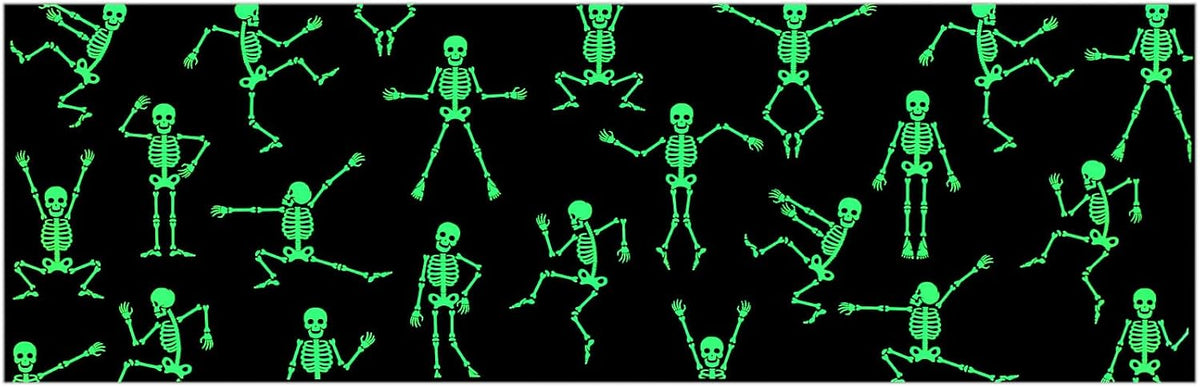 ASPMIZ Halloween Runner Rug, Glow-in-the-Dark Rug Runner Non Slip, Black Rugs with Rubber Back, Washable Rugs for Hallway Laundry Washroom Entryway Home Kitchen, Halloween Decorations, 20" x 60"