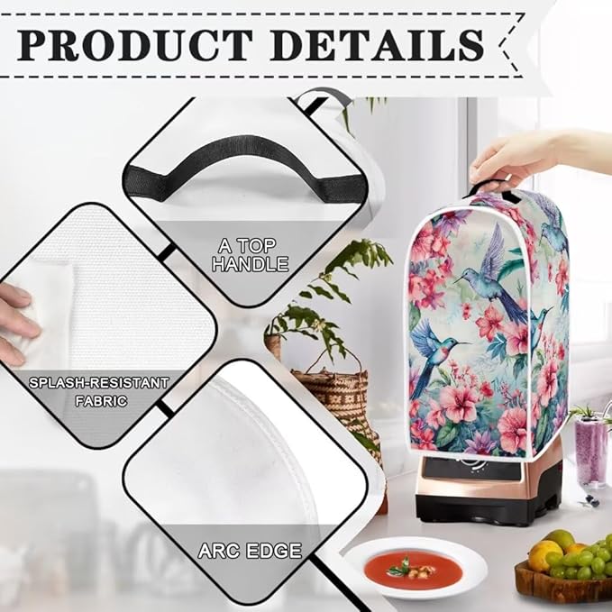Hummingbird Floral Blender Dust Covers - Image 4