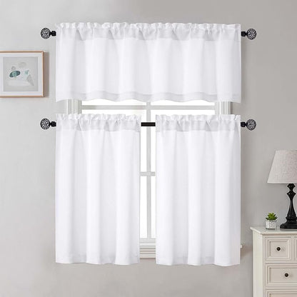 Gwine Short Curtains 30 Inch Length, Light Filtering Small Kitchen Window - Image 2
