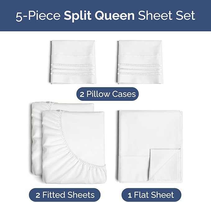 Split Queen Sheets - Image 2