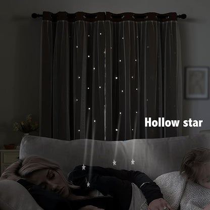 indistar Star Cutout Kids Window Blackout Curtains - Image 3