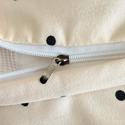 INFLAG Ruffle Duvet Cover 100% Washed Cotton Vintage Bow Duvet Cover with Zipper Ties, Soft Farmhouse Flower Bedding Set (02,Full/Queen 80"x90")