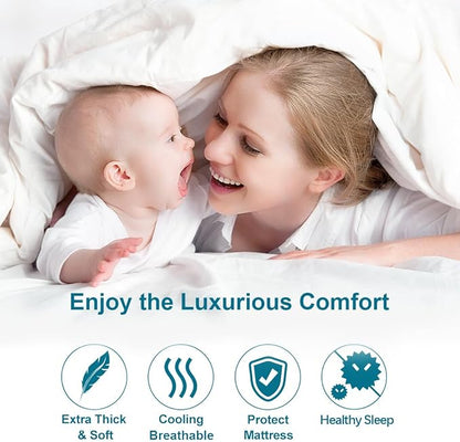 CHOKIT Queen Mattress Topper, Extra Thick Pillow Top Mattress Pad - Image 4
