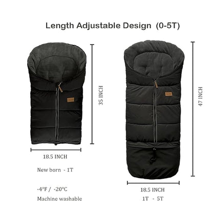 Length Ajustable Waterproof Stroller Winter Cover - Image 7