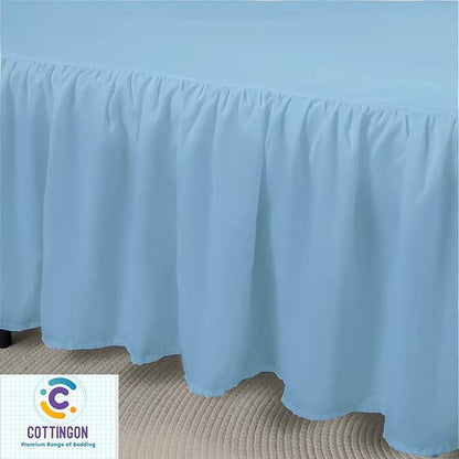 Ruffled Bed Skirt with Split Corners-Dust Ruffle - Image 2