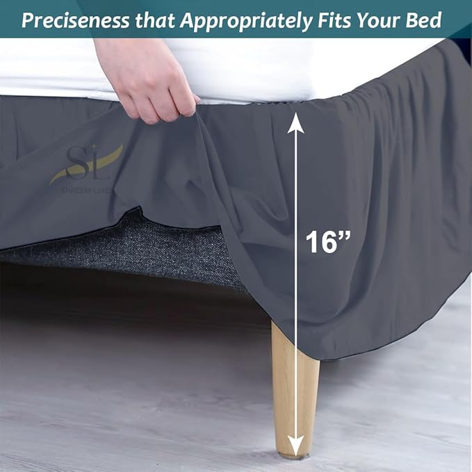 Shreem Linen Ruffled Bed Skirt - Image 4