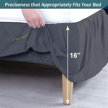 Shreem Linen Ruffled Bed Skirt - Image 4