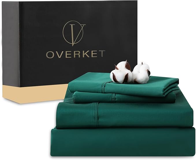 100% Egyptian Cotton Sheets King Size 4PCS 1000 Thread Count Sateen Weave Soft by overket