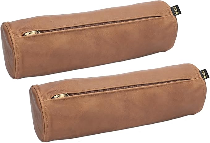 D DOLLY LAMB Goat Leather Cylindrical Cushion Covers by DDollyLamb