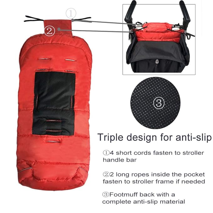 Waterproof Universal Stroller Bunting Bag, 3in1 Use Baby Sleeping Bag Adaptable - Image 6