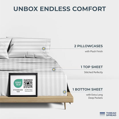 THREAD SPREAD Egyptian Cotton Sheets King Size - Image 3