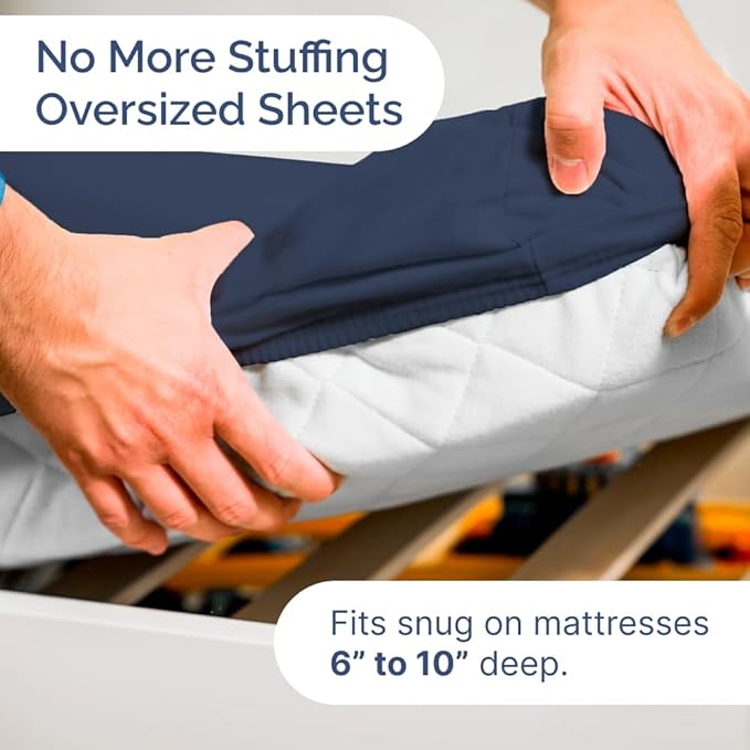Cot Sheet Set 33” x 75” – 4 Piece Cot Size Twin Mattress Sheets – Ideal - Image 4