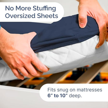 Cot Sheet Set 30” x 75” – 4 Piece Cot Size Narrow Twin Mattress Sheets – Ideal - Image 4