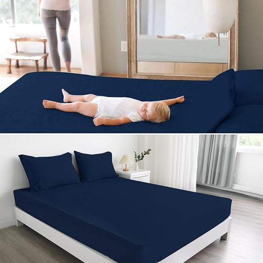 Twin Fitted Sheet Only, Super Soft & Cozy Twin Size Bed Sheets by Magik+%26+Kover