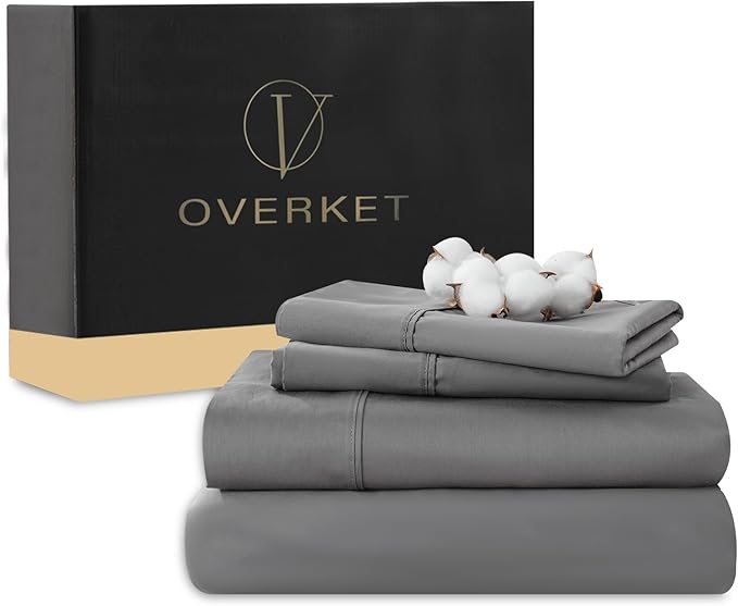 Egyptian Cotton Sheets Full Size 4PCS 1000 Thread Count Sateen Weave Soft by overket