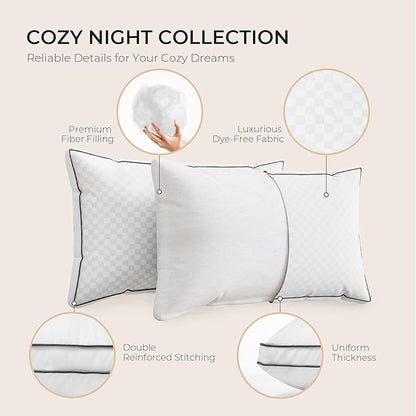 Sweetnight Standard Pillows Set of 2, Hotel Bed Pillows Fluffy Gusseted - Image 3