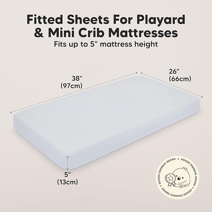 2-Pack Mini Crib Sheets Fitted - Image 3