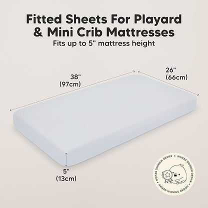 2-Pack Mini Crib Sheets Fitted - Image 3